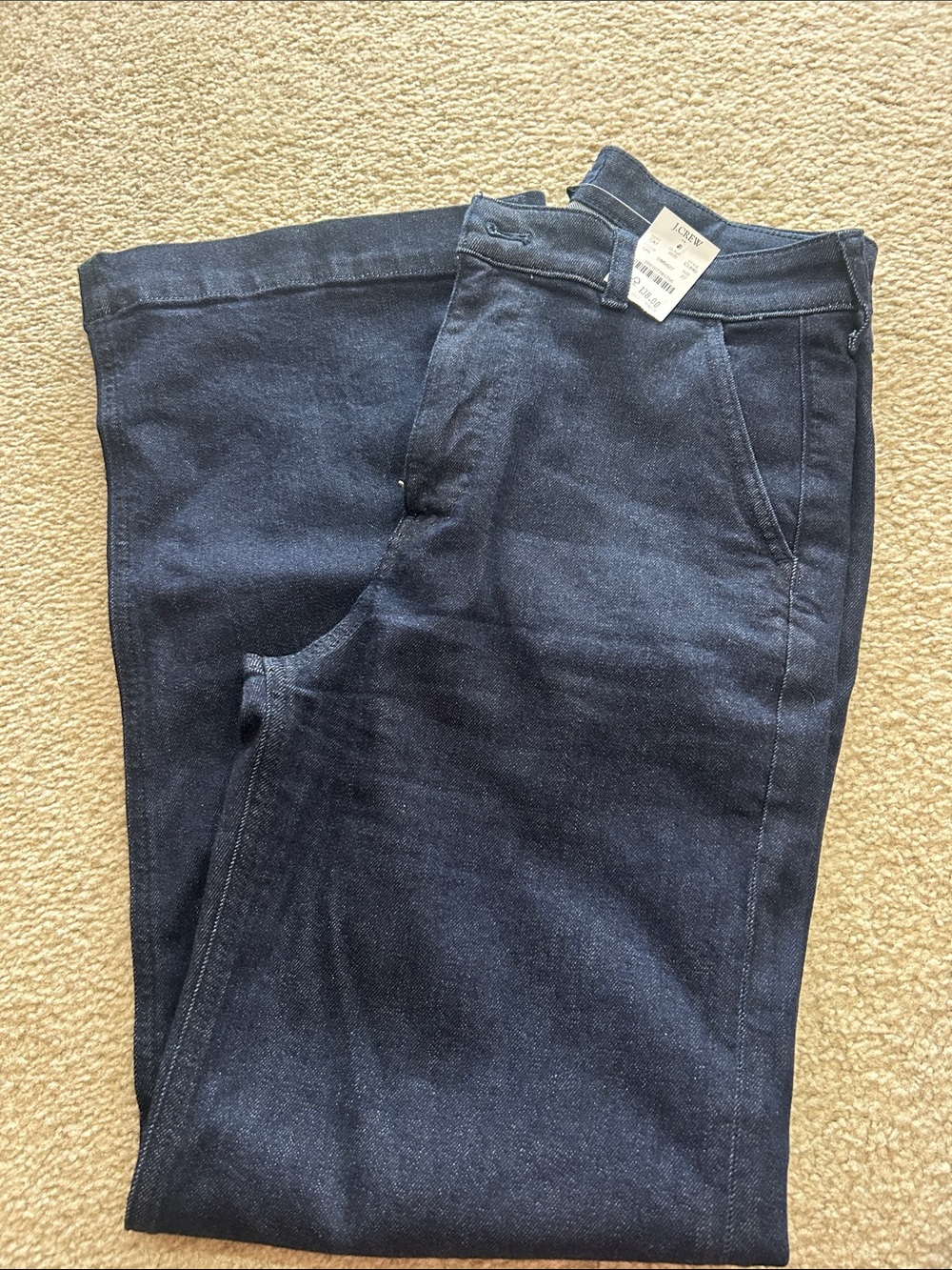 J. Crew High-Rise Trouser Jean in Dark Blue. NWT. Size 27